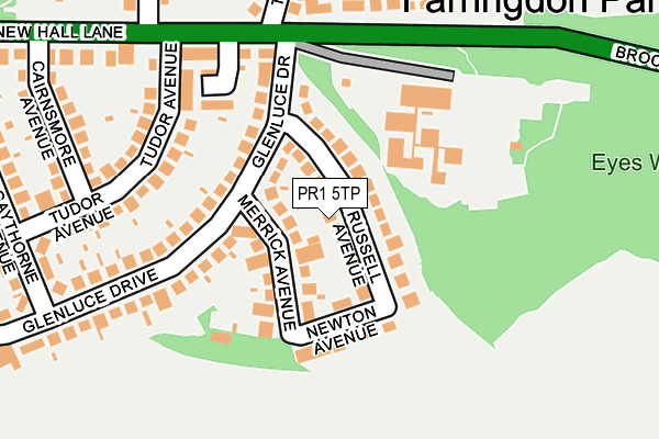 PR1 5TP map - OS OpenMap – Local (Ordnance Survey)