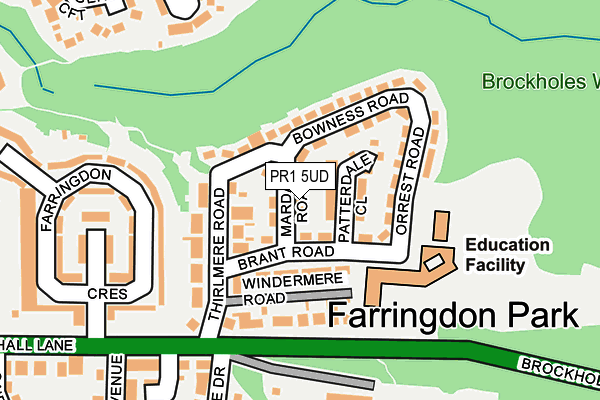 PR1 5UD map - OS OpenMap – Local (Ordnance Survey)