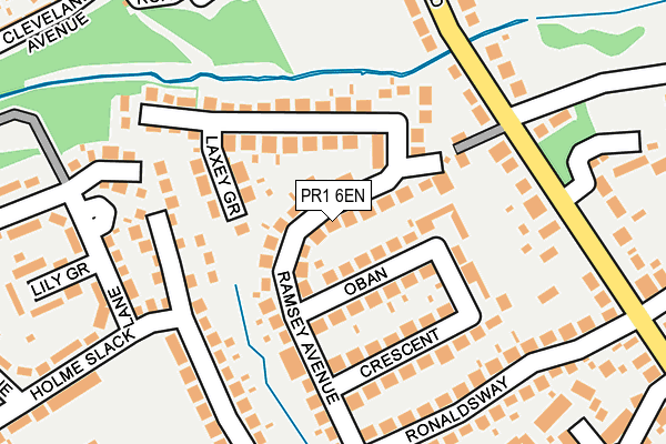 PR1 6EN map - OS OpenMap – Local (Ordnance Survey)