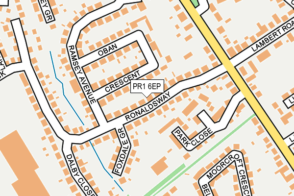 PR1 6EP map - OS OpenMap – Local (Ordnance Survey)