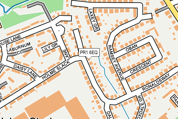 PR1 6EQ map - OS OpenMap – Local (Ordnance Survey)