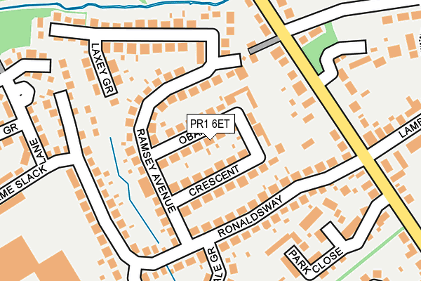 PR1 6ET map - OS OpenMap – Local (Ordnance Survey)