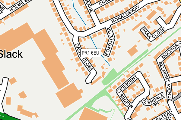 PR1 6EU map - OS OpenMap – Local (Ordnance Survey)