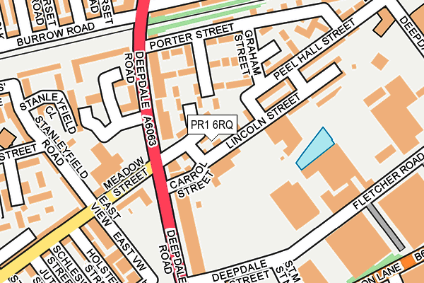 PR1 6RQ map - OS OpenMap – Local (Ordnance Survey)