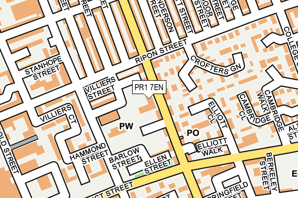 PR1 7EN map - OS OpenMap – Local (Ordnance Survey)
