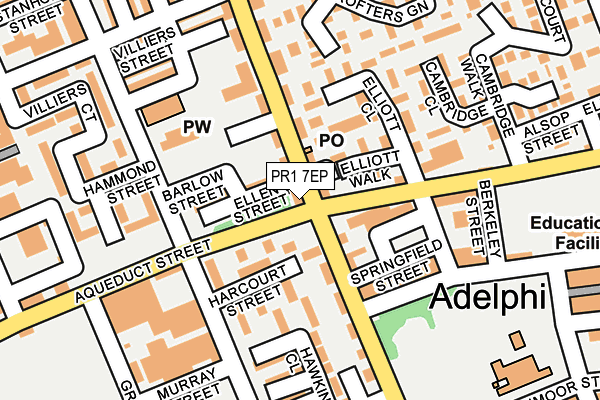 PR1 7EP map - OS OpenMap – Local (Ordnance Survey)