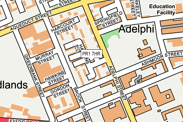 PR1 7HR map - OS OpenMap – Local (Ordnance Survey)