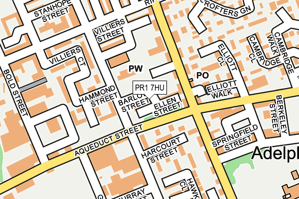 PR1 7HU map - OS OpenMap – Local (Ordnance Survey)