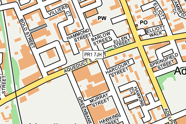 PR1 7JH map - OS OpenMap – Local (Ordnance Survey)