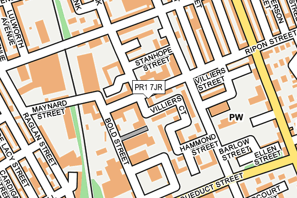 PR1 7JR map - OS OpenMap – Local (Ordnance Survey)