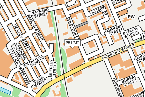 PR1 7JT map - OS OpenMap – Local (Ordnance Survey)
