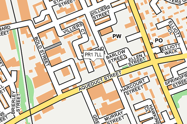 PR1 7LL map - OS OpenMap – Local (Ordnance Survey)
