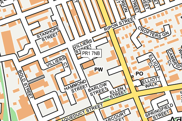 PR1 7NB map - OS OpenMap – Local (Ordnance Survey)