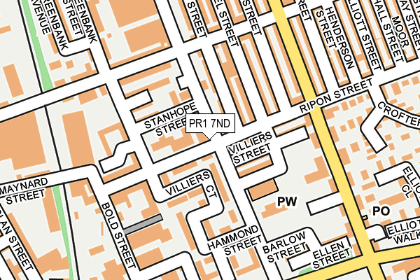 PR1 7ND map - OS OpenMap – Local (Ordnance Survey)