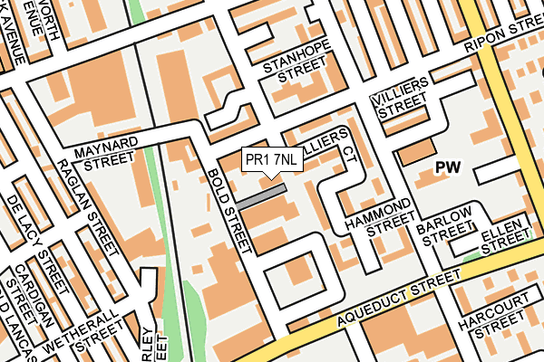 PR1 7NL map - OS OpenMap – Local (Ordnance Survey)