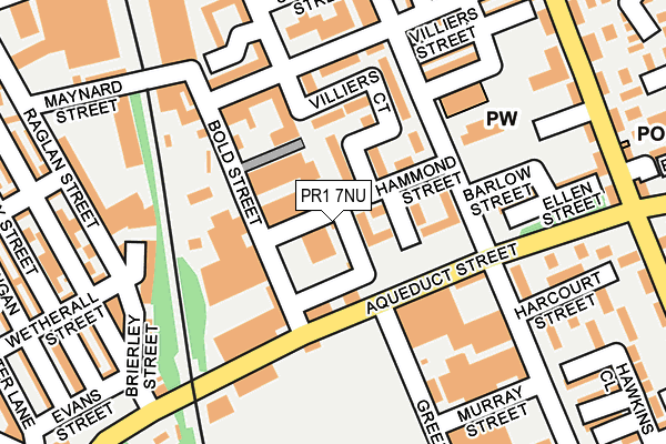 PR1 7NU map - OS OpenMap – Local (Ordnance Survey)