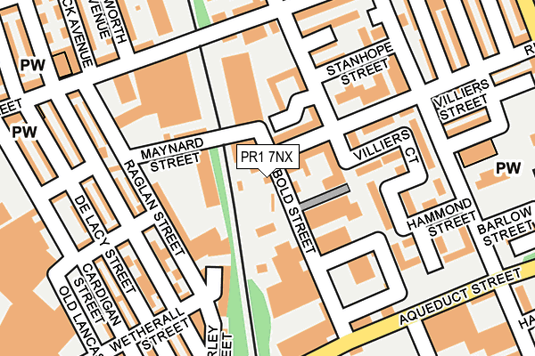 PR1 7NX map - OS OpenMap – Local (Ordnance Survey)