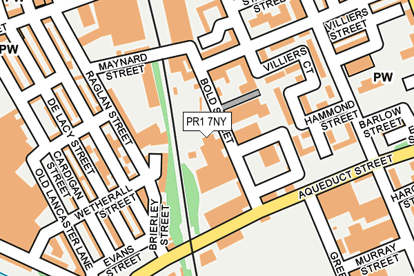 PR1 7NY map - OS OpenMap – Local (Ordnance Survey)