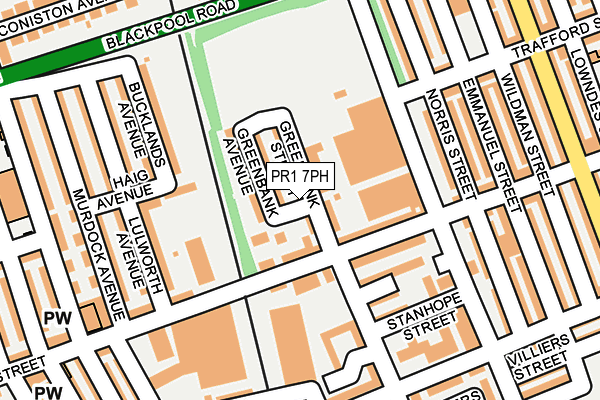 PR1 7PH map - OS OpenMap – Local (Ordnance Survey)
