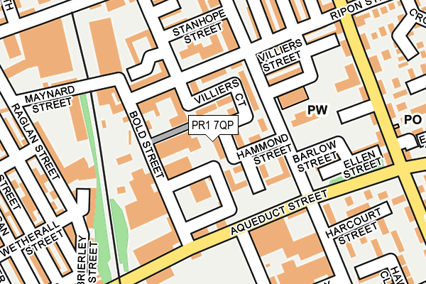 PR1 7QP map - OS OpenMap – Local (Ordnance Survey)