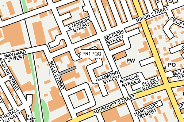 PR1 7QQ map - OS OpenMap – Local (Ordnance Survey)
