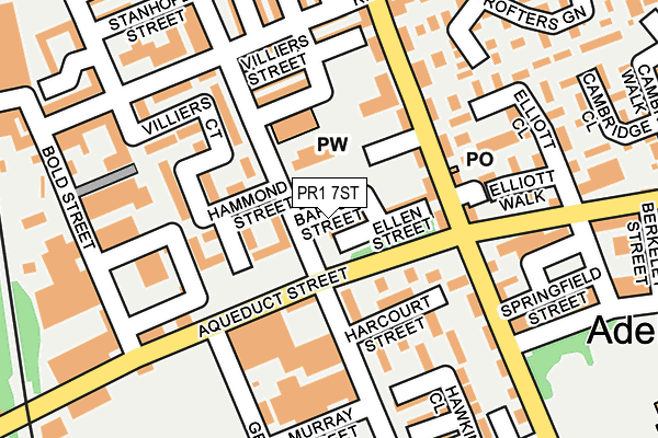 PR1 7ST map - OS OpenMap – Local (Ordnance Survey)