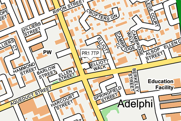 PR1 7TP map - OS OpenMap – Local (Ordnance Survey)