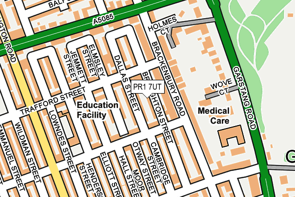PR1 7UT map - OS OpenMap – Local (Ordnance Survey)