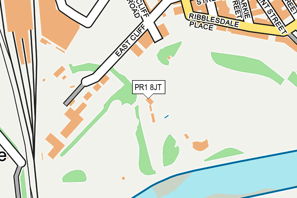 PR1 8JT map - OS OpenMap – Local (Ordnance Survey)