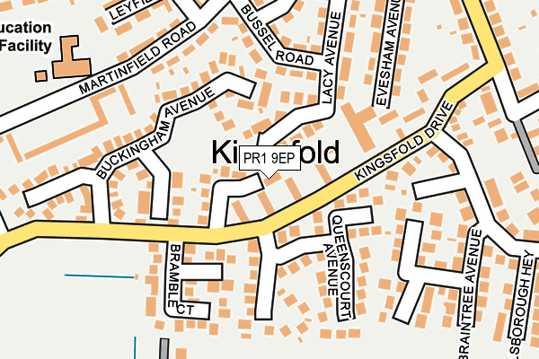 PR1 9EP map - OS OpenMap – Local (Ordnance Survey)