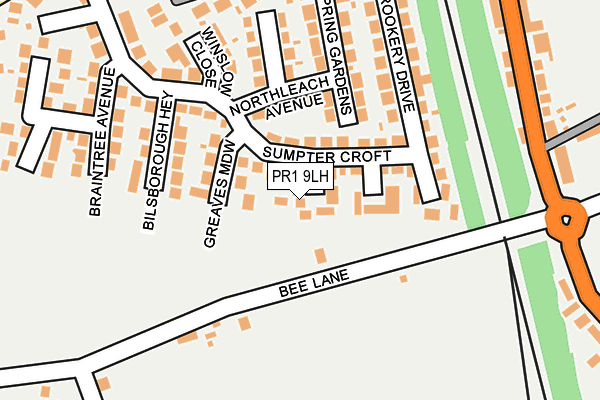 PR1 9LH map - OS OpenMap – Local (Ordnance Survey)