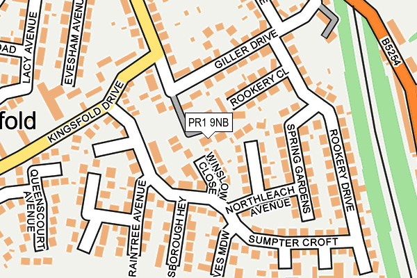 PR1 9NB map - OS OpenMap – Local (Ordnance Survey)