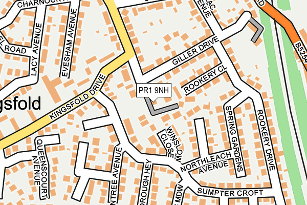 PR1 9NH map - OS OpenMap – Local (Ordnance Survey)