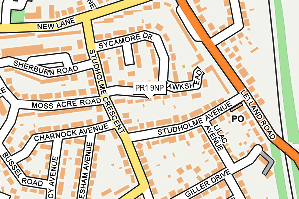 PR1 9NP map - OS OpenMap – Local (Ordnance Survey)