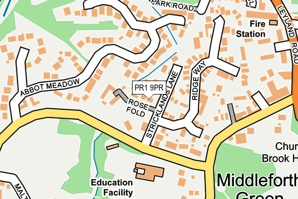 PR1 9PR map - OS OpenMap – Local (Ordnance Survey)