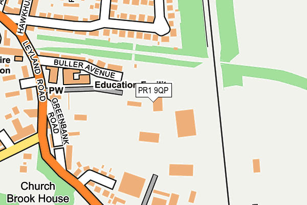 PR1 9QP map - OS OpenMap – Local (Ordnance Survey)