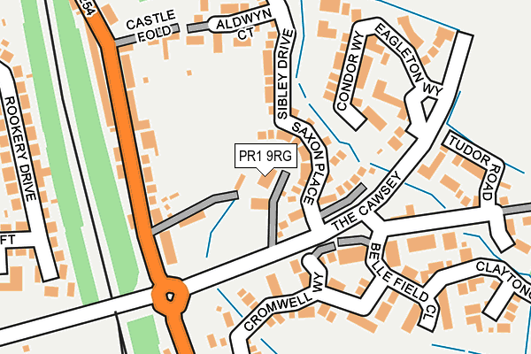PR1 9RG map - OS OpenMap – Local (Ordnance Survey)