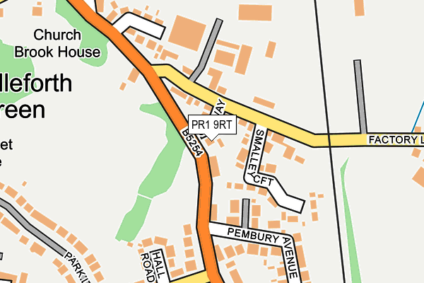 PR1 9RT map - OS OpenMap – Local (Ordnance Survey)