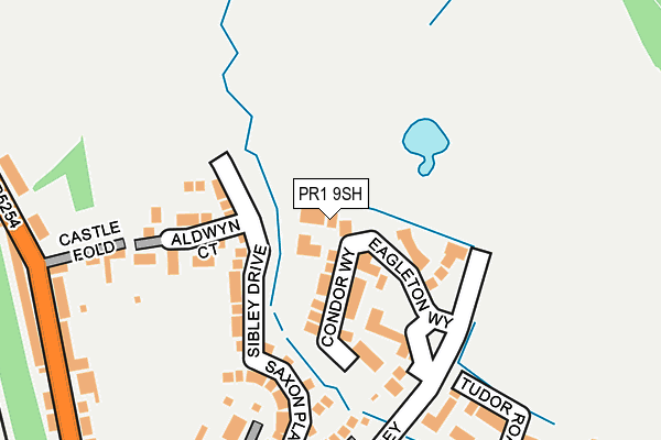 PR1 9SH map - OS OpenMap – Local (Ordnance Survey)