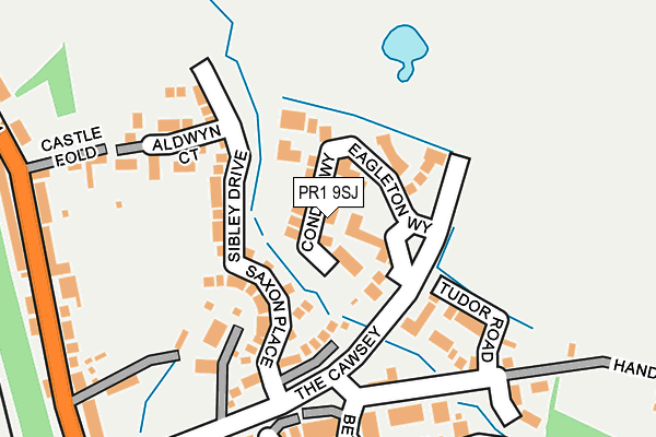 PR1 9SJ map - OS OpenMap – Local (Ordnance Survey)