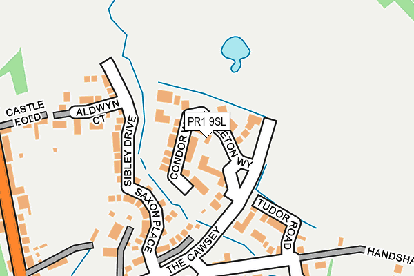 PR1 9SL map - OS OpenMap – Local (Ordnance Survey)