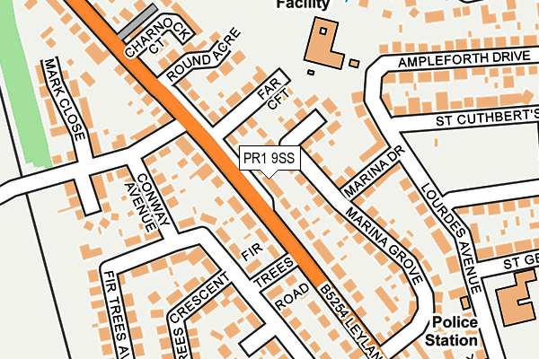 PR1 9SS map - OS OpenMap – Local (Ordnance Survey)