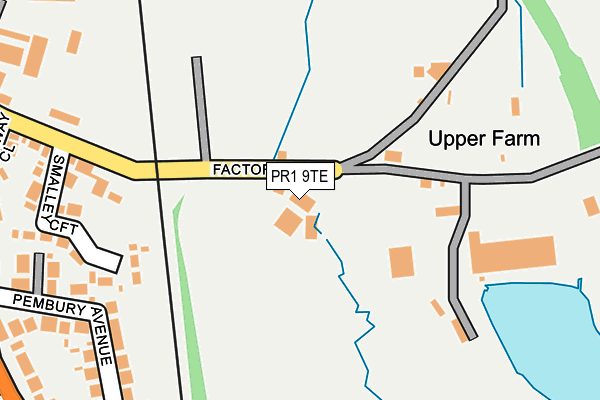 PR1 9TE map - OS OpenMap – Local (Ordnance Survey)