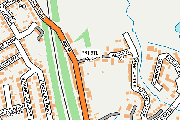 PR1 9TL map - OS OpenMap – Local (Ordnance Survey)
