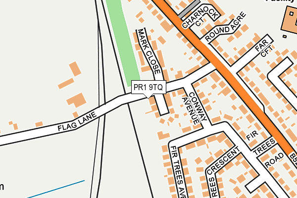 PR1 9TQ map - OS OpenMap – Local (Ordnance Survey)