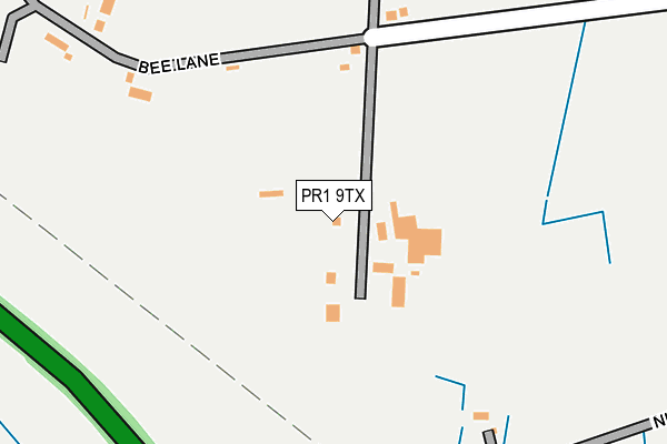 PR1 9TX map - OS OpenMap – Local (Ordnance Survey)