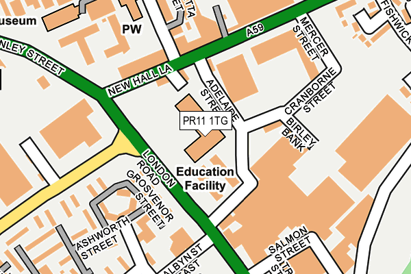 PR11 1TG map - OS OpenMap – Local (Ordnance Survey)
