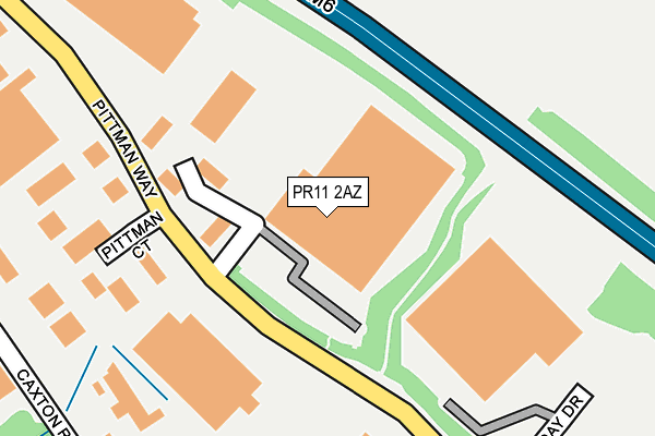 PR11 2AZ map - OS OpenMap – Local (Ordnance Survey)