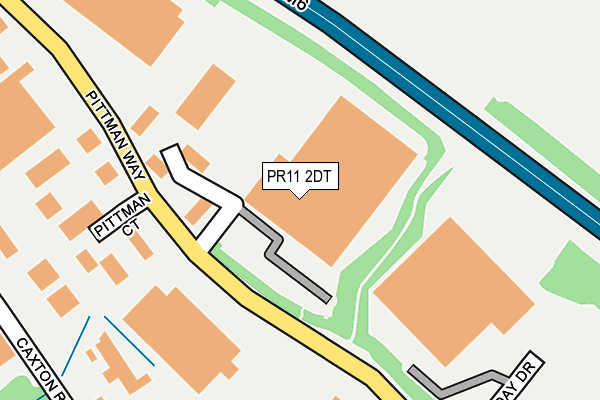 PR11 2DT map - OS OpenMap – Local (Ordnance Survey)