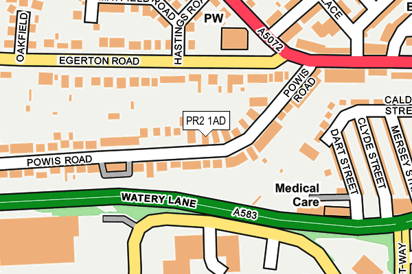 PR2 1AD map - OS OpenMap – Local (Ordnance Survey)